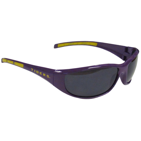 NCAA - LSU Tigers Wrap Sunglasses-Sunglasses, Eyewear & Accessories,Sunglasses,Wrap Sunglasses,College Wrap Sunglasses-JadeMoghul Inc.