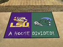 Custom Size Rugs NCAA LSU Tulane Divided Rug 33.75"x42.5"