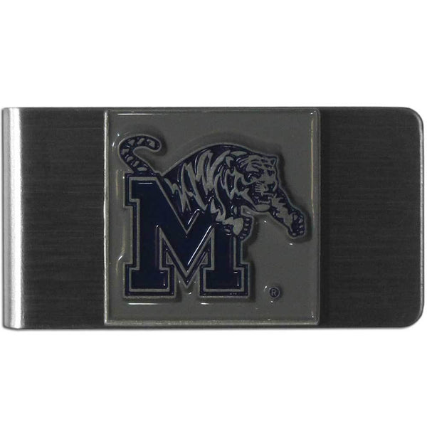 NCAA - Memphis Tigers Steel Money Clip-Wallets & Checkbook Covers,Money Clips,Steel Money Clips,College Steel Money Clips-JadeMoghul Inc.
