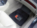 Custom Car Mats NCAA Miami 2-pc Vinyl Front Car Mats 17"x27"