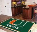 4x6 Rug NCAA Miami 4'x6' Plush Rug