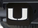 Hitch Covers NCAA Miami Black Hitch Cover 4 1/2"x3 3/8"