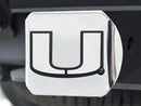 Trailer Hitch Covers NCAA Miami Chrome Hitch Cover 4 1/2"x3 3/8"