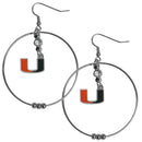 NCAA - Miami Hurricanes 2 Inch Hoop Earrings-Jewelry & Accessories,Earrings,2 inch Hoop Earrings,College Hoop Earrings-JadeMoghul Inc.