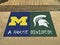 Large Area Rugs NCAA Michigan  State House Divided Rug 33.75"x42.5"