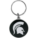 NCAA - Michigan St. Spartans Carved Metal Key Chain-Key Chains,Scultped Metal Key Chains,College Scultped Metal Key Chains-JadeMoghul Inc.