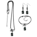 NCAA - Michigan St. Spartans Euro Bead Jewelry 3 piece Set-Jewelry & Accessories,College Jewelry,Michigan St. Spartans Jewelry-JadeMoghul Inc.
