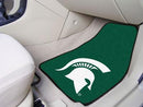 Rubber Car Mats NCAA Michigan State 2-pc Carpeted Front Car Mats 17"x27"
