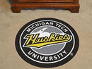 Round Area Rugs NCAA Michigan Tech University Roundel Mat 27" diameter