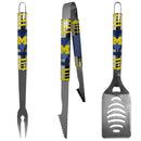 NCAA - Michigan Wolverines 3 pc Tailgater BBQ Set-Tailgating & BBQ Accessories,BBQ Tools,3 pc Tailgater Tool Set,College 3 pc Tailgater Tool Set-JadeMoghul Inc.