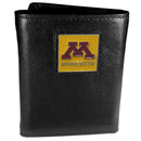 NCAA - Minnesota Golden Gophers Deluxe Leather Tri-fold Wallet-Wallets & Checkbook Covers,Tri-fold Wallets,Deluxe Tri-fold Wallets,Window Box Packaging,College Tri-fold Wallets-JadeMoghul Inc.