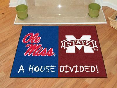 Large Rugs NCAA Mississippi  State House Divided Rug 33.75"x42.5"