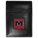 NCAA - Mississippi Rebels Leather Money Clip/Cardholder Packaged in Gift Box-Wallets & Checkbook Covers,Money Clip/Cardholders,Gift Box Packaging,College Money Clip/Cardholders-JadeMoghul Inc.