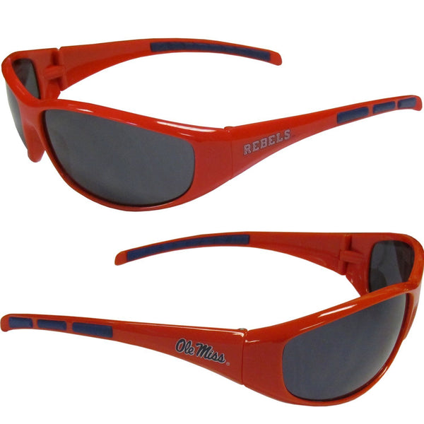 NCAA - Mississippi Rebels Wrap Sunglasses-Sunglasses, Eyewear & Accessories,Sunglasses,Wrap Sunglasses,College Wrap Sunglasses-JadeMoghul Inc.
