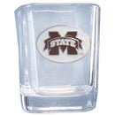 NCAA - Mississippi St. Bulldogs Square Shot Glass-Beverage Ware,Shot Glasses,Square Shot Glasses,College Square Shot Glasses-JadeMoghul Inc.