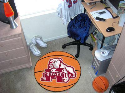 Round Area Rugs NCAA Mississippi State Basketball Mat 27" diameter