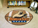 Round Rug in Living Room NCAA Morgan State Football Ball Rug 20.5"x32.5"