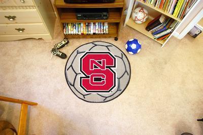Round Entry Rugs NCAA NC State Soccer Ball 27" diameter