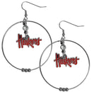 NCAA - Nebraska Cornhuskers 2 Inch Hoop Earrings-Jewelry & Accessories,Earrings,2 inch Hoop Earrings,College Hoop Earrings-JadeMoghul Inc.