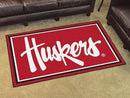 4x6 Area Rugs NCAA Nebraska Huskers 4'x6' Plush Rug