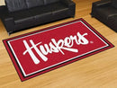 5x8 Area Rugs NCAA Nebraska Huskers 5'x8' Plush Rug