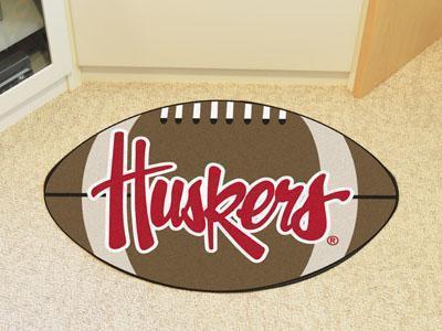 Modern Rugs NCAA Nebraska Huskers Football Ball Rug 20.5"x32.5"
