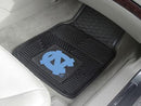 Custom Car Mats NCAA North Carolina 2-pc Vinyl Front Car Mats 17"x27"