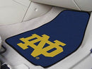 Custom Car Mats NCAA Notre Dame 2-pc Carpeted Front Car Mats 17"x27"