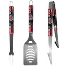NCAA - Ohio St. Buckeyes 3 pc Tailgater BBQ Set-Tailgating & BBQ Accessories,BBQ Tools,3 pc Tailgater Tool Set,College 3 pc Tailgater Tool Set-JadeMoghul Inc.