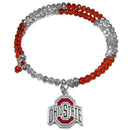 NCAA - Ohio St. Buckeyes Crystal Memory Wire Bracelet-Jewelry & Accessories,College Jewelry,College Bracelets,Crystal Memory Wire Bracelets-JadeMoghul Inc.