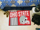 Indoor Outdoor Rugs NCAA Ohio State Uniform Starter Rug 19"x30"