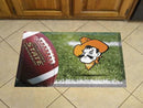 Custom Welcome Mats NCAA Oklahoma State Pistol Pete Scraper Mat 19"x30" Camo