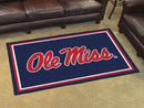 4x6 Rug NCAA Ole Miss 4'x6' Plush Rug