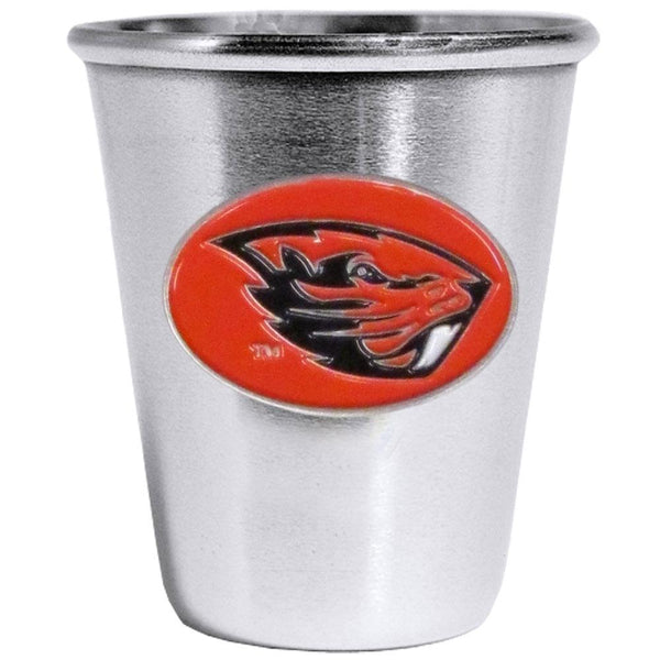 NCAA - Oregon St. Beavers Steel Shot Glass-Beverage Ware,Shot Glasses,Steel Glasses,College Steel Glasses-JadeMoghul Inc.