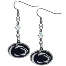 NCAA - Penn St. Nittany Lions Crystal Dangle Earrings-Jewelry & Accessories,Earrings,Crystal Dangle Earrings,College Crystal Earrings-JadeMoghul Inc.