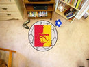 Small Round Rugs NCAA Pittsburg State Soccer Ball 27" diameter