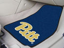 Custom Car Mats NCAA Pittsburgh 2-pc Carpeted Front Car Mats 17"x27"