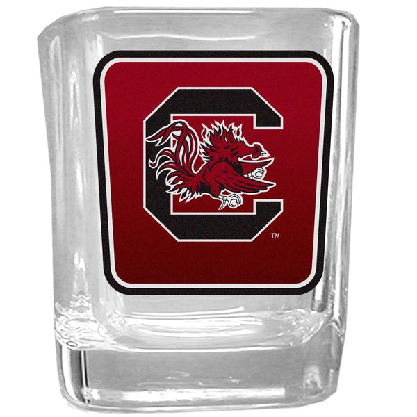 NCAA - S. Carolina Gamecocks Square Glass Shot Glass-Beverage Ware,Shot Glass,Graphic Shot Glass Set,College Graphic Shot Glass Set-JadeMoghul Inc.