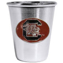 NCAA - S. Carolina Gamecocks Steel Shot Glass-Beverage Ware,Shot Glasses,Steel Glasses,College Steel Glasses-JadeMoghul Inc.