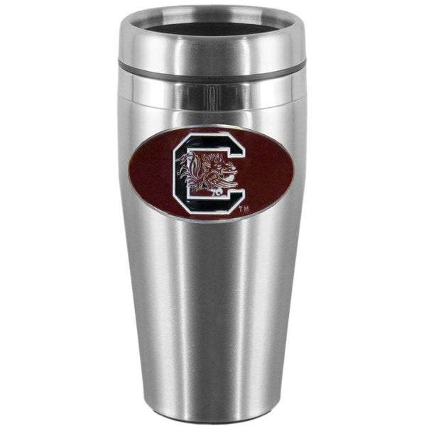 NCAA - S. Carolina Gamecocks Steel Travel Mug-Beverage Ware,Travel Mugs,Steel Travel Mugs w/Handle,College Steel Travel Mugs with Handle-JadeMoghul Inc.