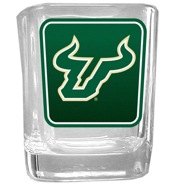 NCAA - S. Florida Bulls Square Glass Shot Glass-Beverage Ware,College Beverage Ware,S. Florida Bulls Beverage Ware-JadeMoghul Inc.