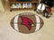 Round Rug in Living Room NCAA Saginaw Valley State Football Ball Rug 20.5"x32.5"
