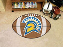 Round Rugs For Sale NCAA San Jose State Football Ball Rug 20.5"x32.5"