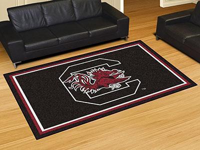 5x8 Rug NCAA South Carolina 5'x8' Plush Rug