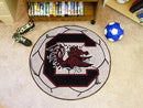 Round Entry Rugs NCAA South Carolina Soccer Ball 27" diameter