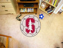 Small Round Rugs NCAA Stanford Soccer Ball 27" diameter