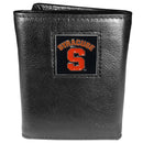 NCAA - Syracuse Orange Deluxe Leather Tri-fold Wallet-Wallets & Checkbook Covers,Tri-fold Wallets,Deluxe Tri-fold Wallets,Window Box Packaging,College Tri-fold Wallets-JadeMoghul Inc.