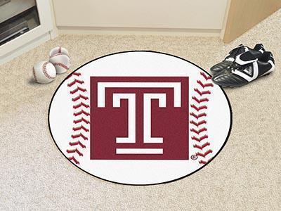 Round Rugs For Sale NCAA Temple Baseball Mat 27" diameter