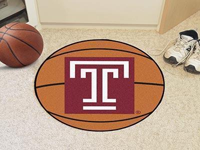 Round Area Rugs NCAA Temple Basketball Mat 27" diameter