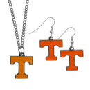 NCAA - Tennessee Volunteers Dangle Earrings and Chain Necklace Set-Jewelry & Accessories,Jewelry Sets,Dangle Earrings & Chain Necklace-JadeMoghul Inc.